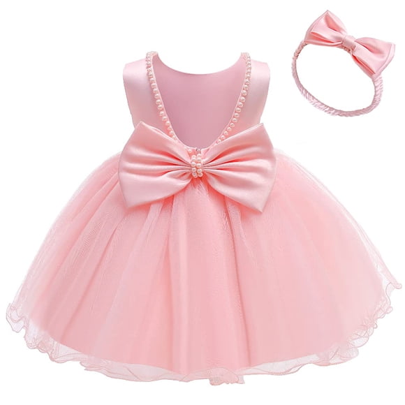 Vestido NSSMWTTC de tul navideño para niñas de 2 a 3 años, color rosa
