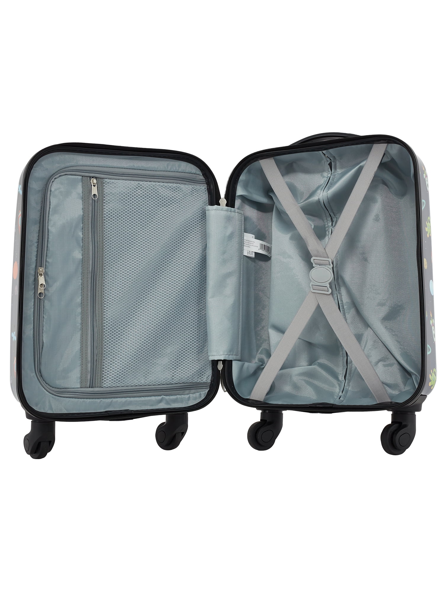 TPRC 5-Piece Kid's Hard-Side Luggage Set with 18" Spinner Rolling Carry-on- Space