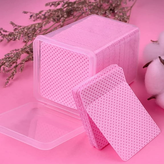 LULULION 800Pcs Pink Lash Extension Glue Bottle Cleaning Pad for Salon and Home Use