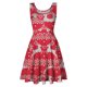 thumbnail image 4 of Vestido sin Mangas Fridja para Mujer Verano Cuello Redondo Estampado Navideño, 4 of 5