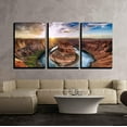 thumbnail image 2 of Wall26 - Sunset Moment at Horseshoe Bend Colorado River Grand Canyon National Park Arizona USA - Canvas Art Wall Decor - 24"x36"x3 Panels, 2 of 3