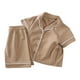 thumbnail image 1 of Odeerbi 6M-4Y Niños Niñas Pijama de Verano de Algodón Con Solapa Muescada Camisa de Manga Corta Conjunto de Pantalones Cortos Suave Ropa de Dormir Conjunto de Pijama, 1 of 5