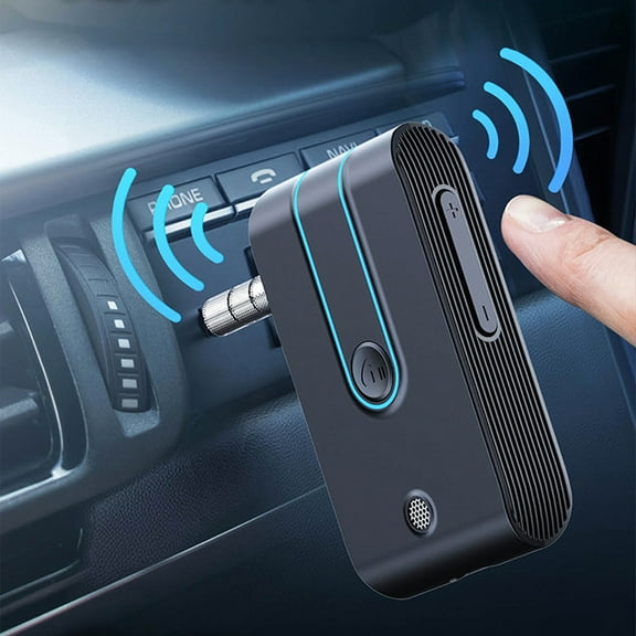 Bluetooth 5.0 Car AUX Adapter – Wireless Audio Receiver with Lossless Sound, 18H Playtime, Hands-Free Calls, Type-C Charging for Non-Bluetooth Cars & Home Stereos