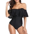 thumbnail image 4 of Trajes de baño de una pieza con hombros descubiertos y encaje para mujer Tempt Me, 4 of 5