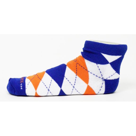 Boise State Broncos Argyle No Show Footie Sock - Donegal Bay - Unisex - One Size - No-Show