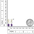 thumbnail image 2 of Gem Stone King 2.36 Ct Oval Purple Amethyst 925 Silver 10K Yellow Gold Lab Grown Diamond Dangle Infinity Earrings, 2 of 3