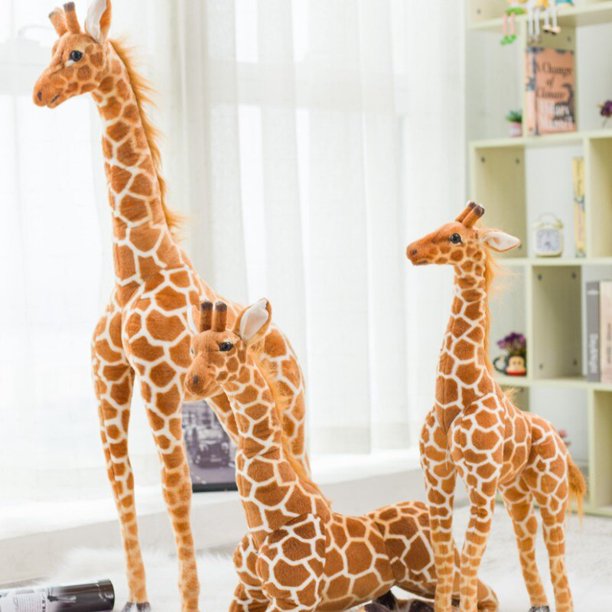 50-140cm Giant Real Life Giraffe Plush Toys Cute Stuffed Animal Soft Giraffe Doll Birthday Gift Kids Toygiraffe120cm Deng Xun unisex