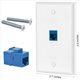 thumbnail image 4 of 32X Salida de Placa de Pared Ethernet Cat6 1 Puerto RJ45 Red Hembra una Hembra Acoplador de Pared Placa de Enchufe y Azul, 4 of 8