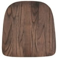 thumbnail image 5 of Flash Furniture Luke 4 Pack Rustic Walnut Wood Seat for Colorful Metal Chairs, 5 of 5