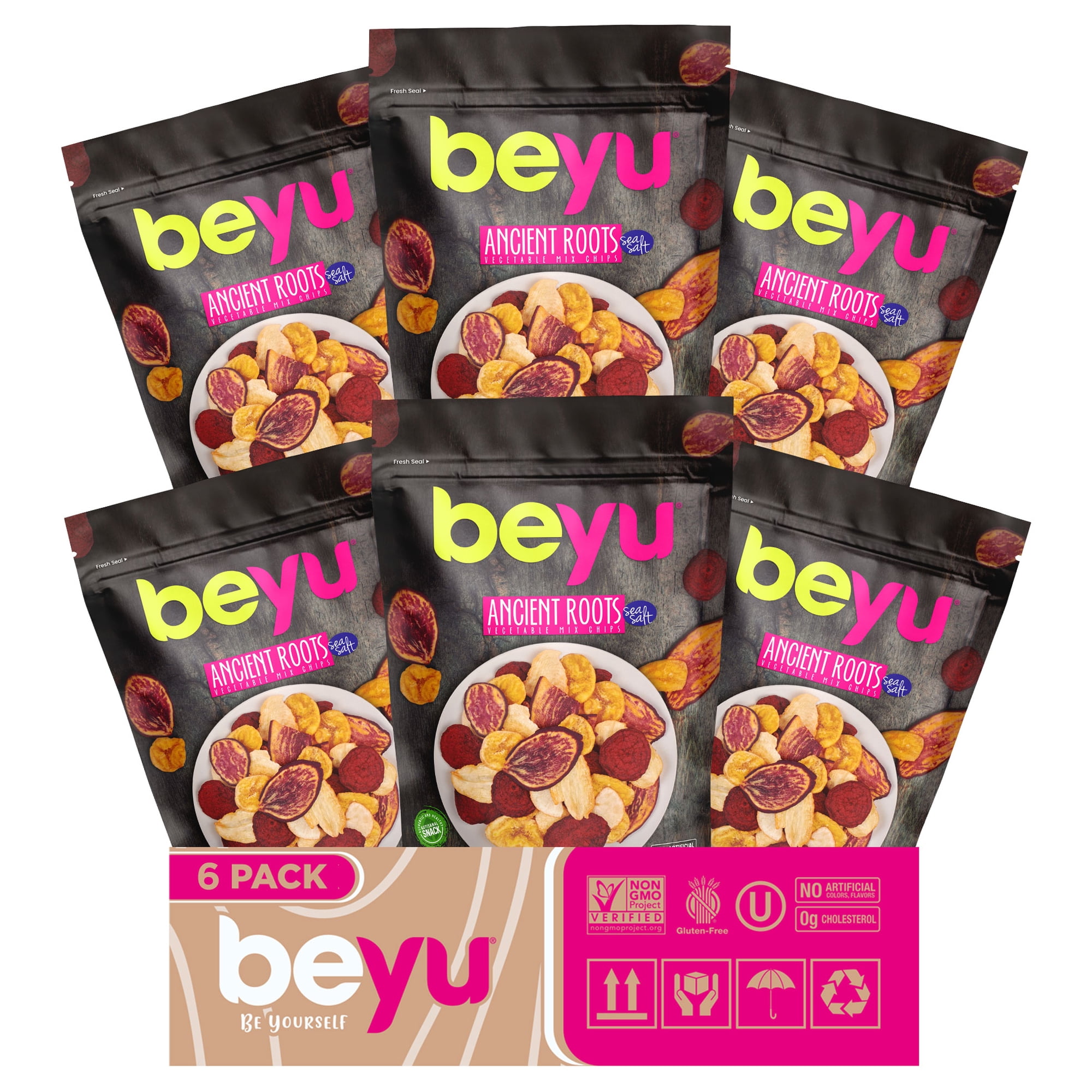 Beyu Authentic Healthy Ancient Root Vegetable Chips Snack Salted 4.