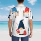 thumbnail image 4 of Balery School Cute Gnomes Camisas hawaianas de manga corta para hombre, camisas playeras de corte holgado, camisas de vacaciones con botones,Small, 4 of 7