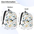 thumbnail image 3 of Picia Cute Whale Printed Canvas Daypack - Stylish and Durable Vintage Compact Backpack - Class, Work, Travel, or Laptop Bookbag,Organized Compartments-Small, 3 of 6