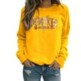 thumbnail image 4 of Yteetum Pumpkin Print Sweatshirts for Women Halloween Thanksgiving Print Crewneck Hoodless Sweatshirt Tops Womens Casual Pumpkin Season Print Round Neck Loose Fits Long Sleeve Sweatshirts Fall Trendy, 4 of 6