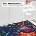 thumbnail image 3 of Dish Drying Mat, Tropical Flower Highly Absorbent Drying Matt Kitchen Counter, Dish Mat Drying Pad Dishes Drainer Mats for Kitchen Counter or Sink, 16 x 18 inch, 3 of 6