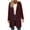 B-Burgundy, variant on Women's Winter Wool Blend Coat with Hood Classic Single-Breasted Overcoat Casual Slim Outerwear Peacoat C-Pink