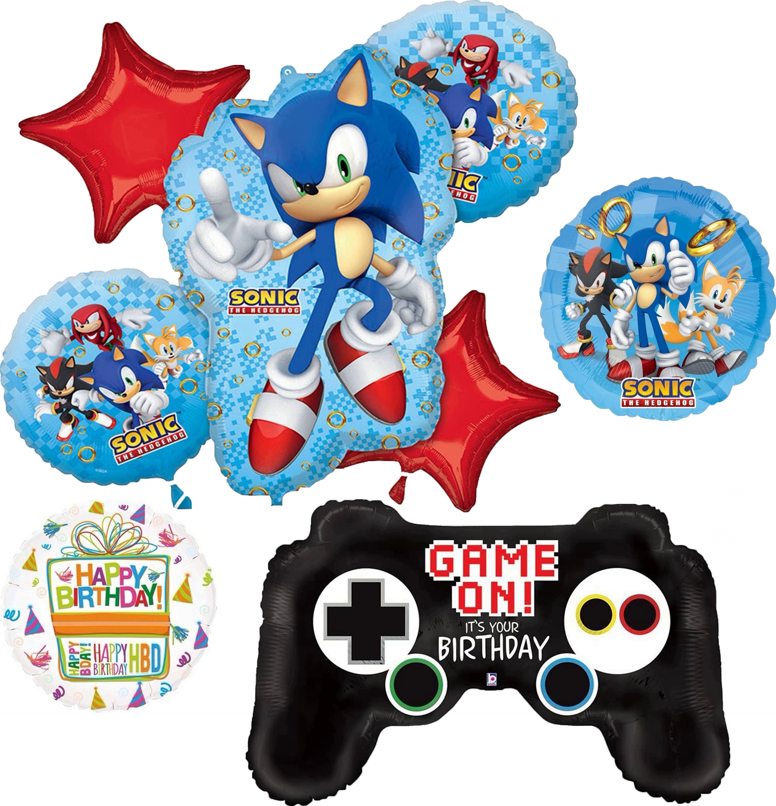 The Ultimate Sonic The Hedgehog Birthday Party Supplies Balloon Bouquet  Decorations