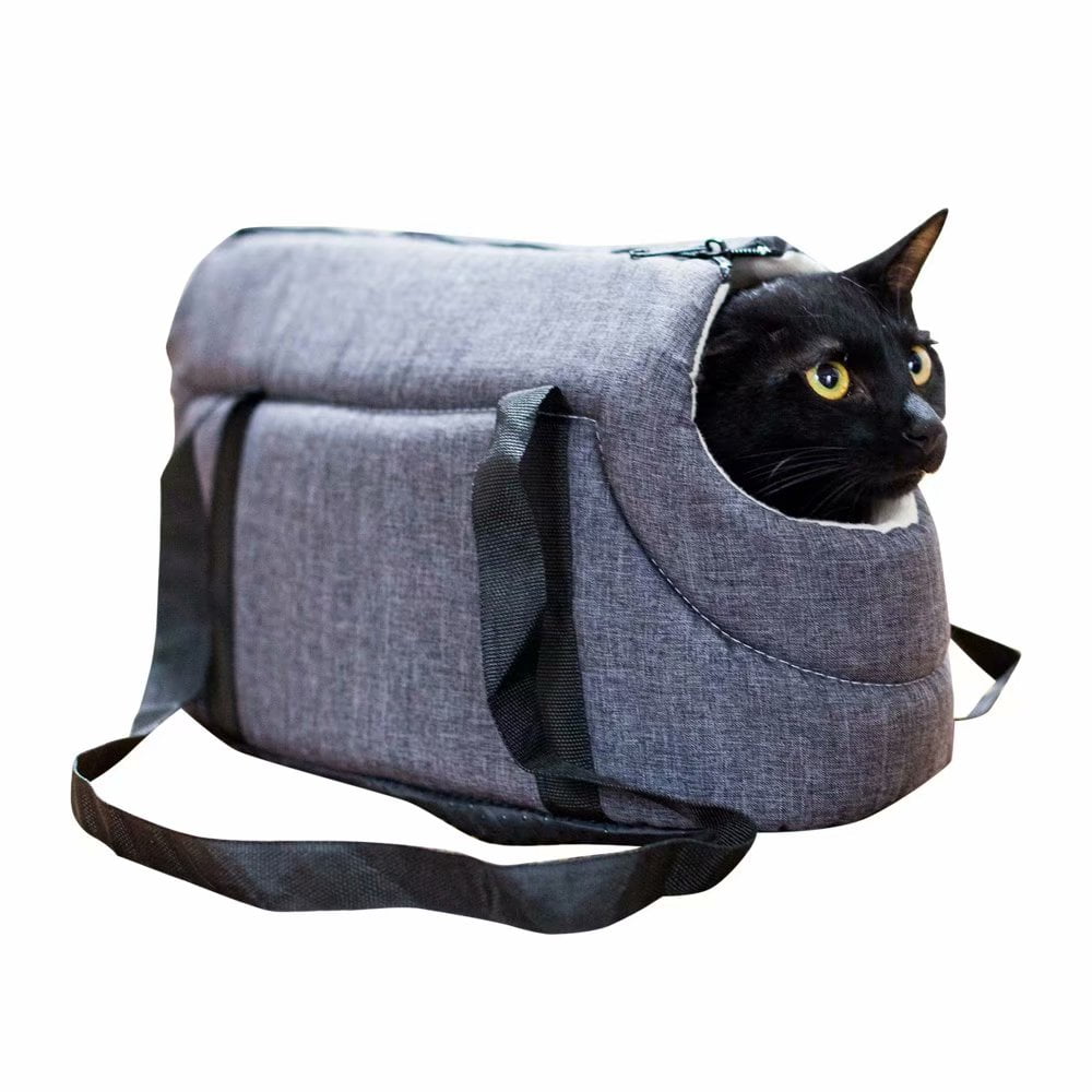 Soft Light Pet Carrier Cat / Dog Comfort Travel Bag Gray M