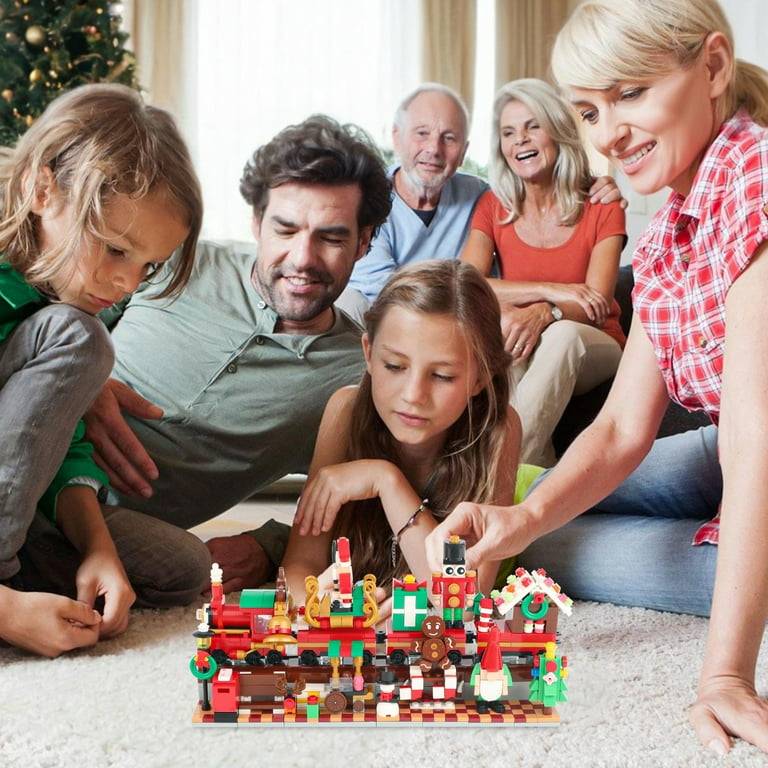 2024 Christmas Advent Calendar Building Set - 24 Days Countdown Blocks With Train & Street Scene