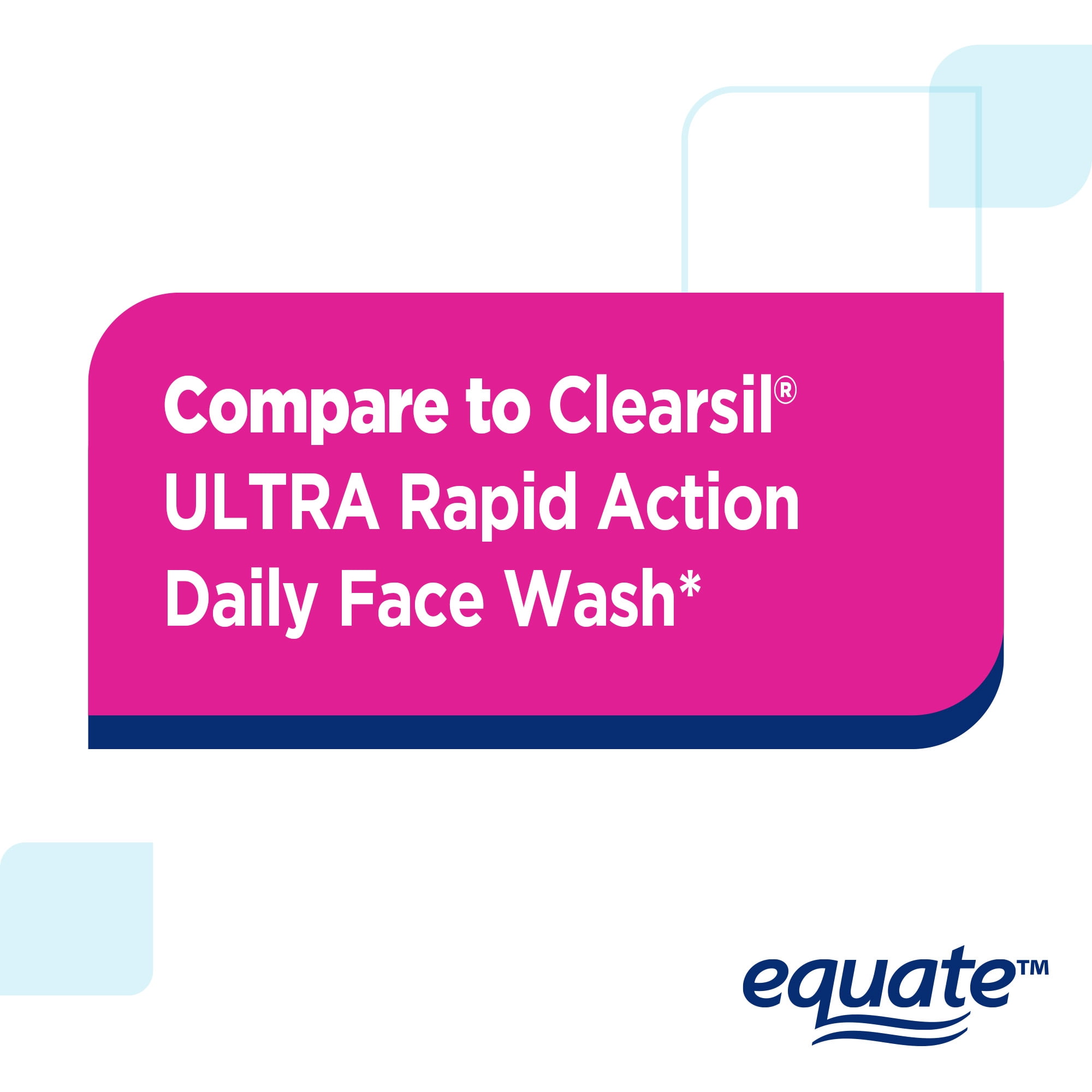 (3 pack) Equate Quick Action Daily Face Wash 2% Salicylic Acid Acne Treatment, 6.78 fl oz