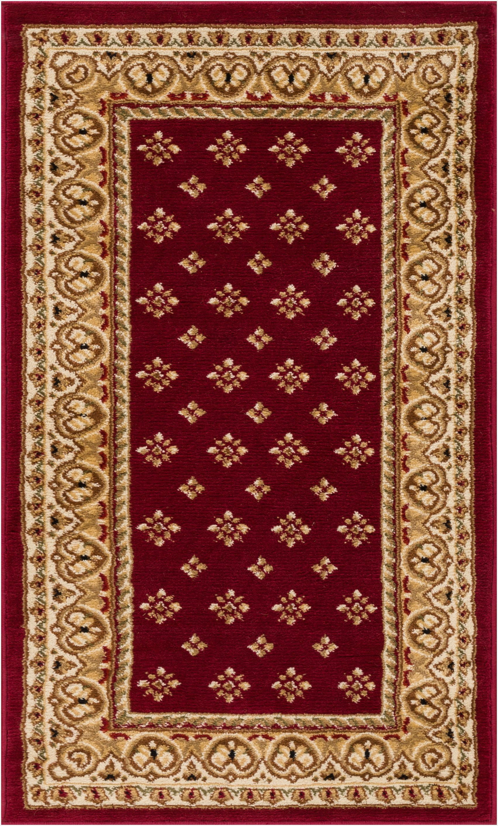5'3 x 7'3 Noble Palace Red French European Formal Traditional Area Rug 5x7 Easy to Clean Stain Fade Resistant Shed Free Modern Contemporary Floral Transitional Soft Living Dining Room Rug 