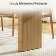 thumbnail image 6 of Tribesigns Modern Dining Table for 6 People, 63-Inch Kitchen Table with Double Robust Pedestal for Dining Room, Natural Wood, 6 of 7