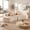 Beige, variant on DRNANLIT 110" Fully Compressed Sofa, Corduroy 2-Seater Couch with 2 Lumbar Pillows, No Assembly Cloud Sofa, Beige