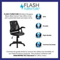 thumbnail image 4 of Flash Furniture Sam Mid-Back Designer Black Mesh Swivel Task Office Chair with LeatherSoft Seat and Open Arms, 4 of 12