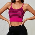 thumbnail image 5 of Fancifize Women Yoga Sleeveless Tshirts Workout Scoop Neck Striped Racerback Cropped Tank Tops Casual Slim Camisole, 5 of 6