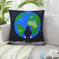thumbnail image 6 of ZICANCN Earth Moon Universe Meteor Decorative Throw Pillow Covers, Bed Couch Sofa Decorative Knit Pillow Covers for Living Room Farmhouse 26"x26", 6 of 8