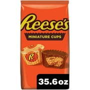 Reese's Miniatures Milk Chocolate Peanut Butter Cups Candy, Party Pack 35.6 oz