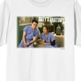 thumbnail image 2 of Grey's Anatomy George O'Malley & Dr. Cristina Yang Adult White Crew Neck Short Sleeve T-shirt-XXL, 2 of 7