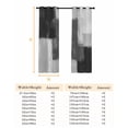 thumbnail image 6 of Black Abstract Blackout Curtains for Bedroom, Grey Geometric Oil Painting Vintage Ombre Thermal Insulated Kitchen Drapes with Grommets, Light Blocking Window Treatment, 2 Panels 52" x 54", 6 of 7