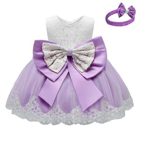 

EHTMSAK Infant Baby Toddler Child Children Kids Summer Sundress for Girls Sleeveless Floral Dress Bow Dresses Wine 6M-5t 80