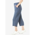 thumbnail image 3 of Woman Within Plus Size Petite Sport-Knit Pull-On Capri Pants, 3 of 5