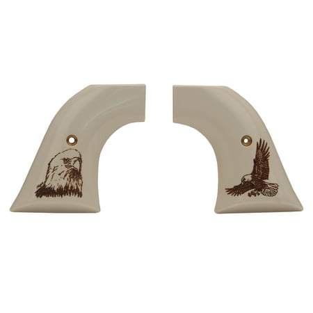 Hogue Ruger Blackhawk/Vaquero Grips Scrimshaw Ivory Polymer Eagle w/Talons