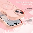 thumbnail image 6 of VENINGO for iPhone 15 Plus Case / iPhone 14 Plus Case 6.7'' Compatible with Mag-safe,Curly Wave Frame Translucent Matte Phone Case for iPhone 14 Plus/15 Plus, Pink, 6 of 8