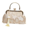 thumbnail image 2 of Yinanstore Kiss Lock Crossbody Purse Banquet Floral Pattern Wedding Tote Chain Shoulder Bag, 2 of 8