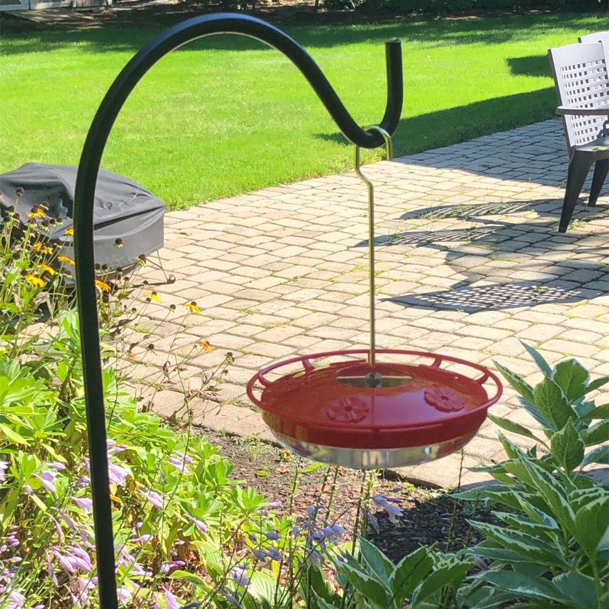 iMucci Hanging Hummingbird Feeders for Outdoors Applies to All Birds, Leak-Proof Hummer Bird Feeder Outside, Easy to Clean and Fill, 16 oz, Red