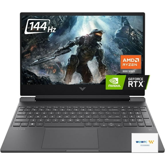 HP Victus 15 (2024) Gaming Laptop, 15.6" FHD IPS 144Hz, GeForce RTX 4050 6GB GDDR6, AMD Ryzen 5-8645HS(Beats i7-11800H), 16GB DDR5, 1TB PCIe NVMe SSD, Backlit Keyboard, Windows 11