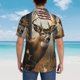 thumbnail image 4 of Fotbe American Wildlife Deer Forest Camisa Hawaiana para Hombre Unisex – Camisa Casual de Verano con Botones de Manga Corta de Algodón y Lino,3X-Large, 4 of 7