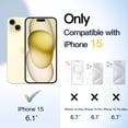 thumbnail image 2 of JETech Case for iPhone 15 6.1-Inch, Shockproof Phone Bumper Cover, Solid Color Matte TPU Frame, Anti-Scratch Clear Back (Yellow), 2 of 6