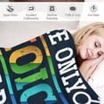 thumbnail image 5 of Blanket Pride Throw Rainbow Colorful Flannel Soft Warm Enlarged Blankets 50”x40”Thickened Fuzzy Plush for Men Women Pride Plush Throw Blanket Gift for Bed Sofa Multiple Sizes, 5 of 6