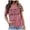 Red, variant on LUOGENLI Tops for Women Plus Size Women Be Real Not T Shirt Short Sleeve Inspirational Graphic Tees Shirts Sky Blue Size S