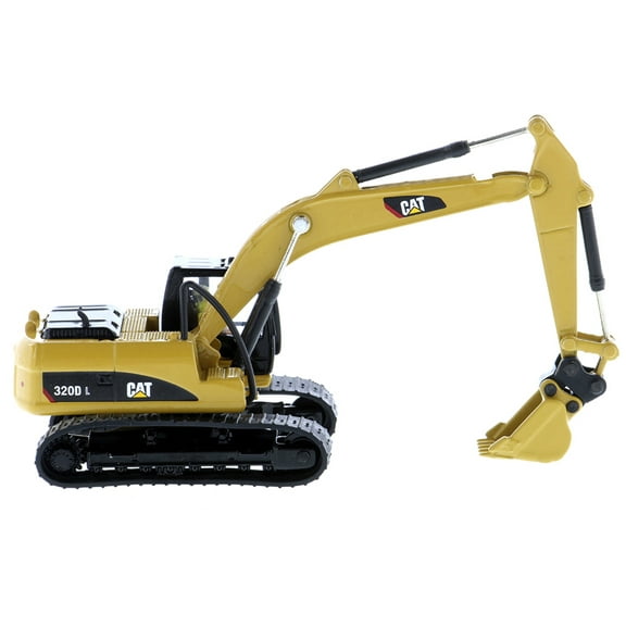 Diecast CAT Caterpillar 320D L Hydraulic Excavator with Multiple Work Tools and Operator "High Line" Series 1/87 (HO) Scale Diecast Model by Diecast Masters