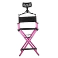 thumbnail image 3 of Silla plegable para gerente, silla portátil para maquilladores con respaldo y reposapiés, silla de director portátil de 43 pulgadas para patio al aire Rosa Gloria sillas altas altas plegables, 3 of 9