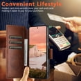 thumbnail image 5 of Wallet Case for Samsung Galaxy S23 Ultra, Premium PU Leather Detachable Magnetic Wallet Case, Credit Card Slots Kickstand Full Body Protection Magnetic Closure Rugged Phone Case Cover, Brown, 5 of 8