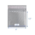 thumbnail image 4 of HOSL Bubble Mailer 5.2x5.2"(Inner) Shipping Envelopes 20 Pack Padded Envelopes for Mailing Shipping Packaging small Business Waterproof Package Bags Bulk (Silver), 4 of 10