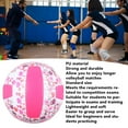 thumbnail image 3 of Size 5 Volleyball, Outdoor Volleyball Durable High Visibility Pink PU  for Gym, 3 of 7