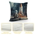 thumbnail image 4 of GOSMITH  Outer Space Pillow Covers Planet Astronaut Space Pillow Cases Decor for Nursery Kids Bedroom Playroom Classroom, (White Blue-Boy), 4 of 5