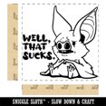 thumbnail image 2 of Well That Sucks Vampire Bat Cute Square Rubber Stamp Stamping Scrapbooking Crafting - Small 1.25in, 2 of 7